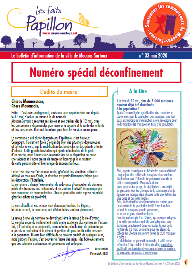 Les Faits Papillon N°33 (Mai 2020)