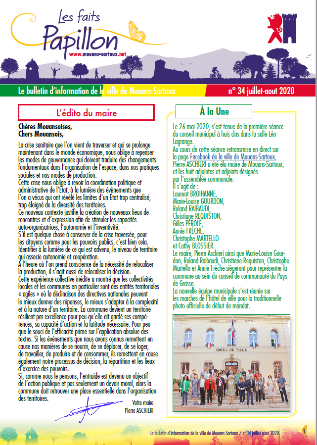 Les Faits Papillon N°34 (Juillet-Août 2020)