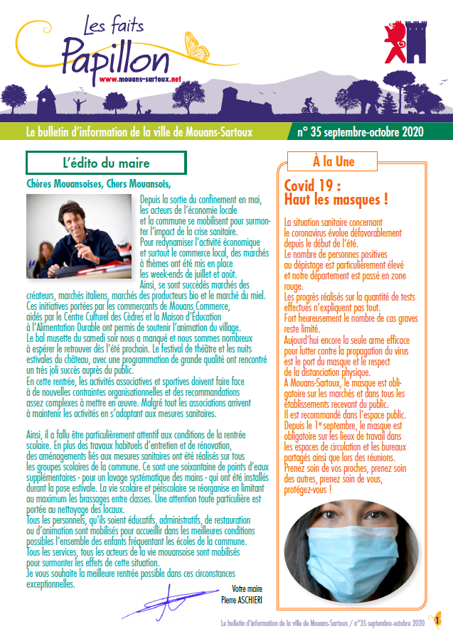 Les Faits Papillon N°35 (Septembre-Octobre 2020)
