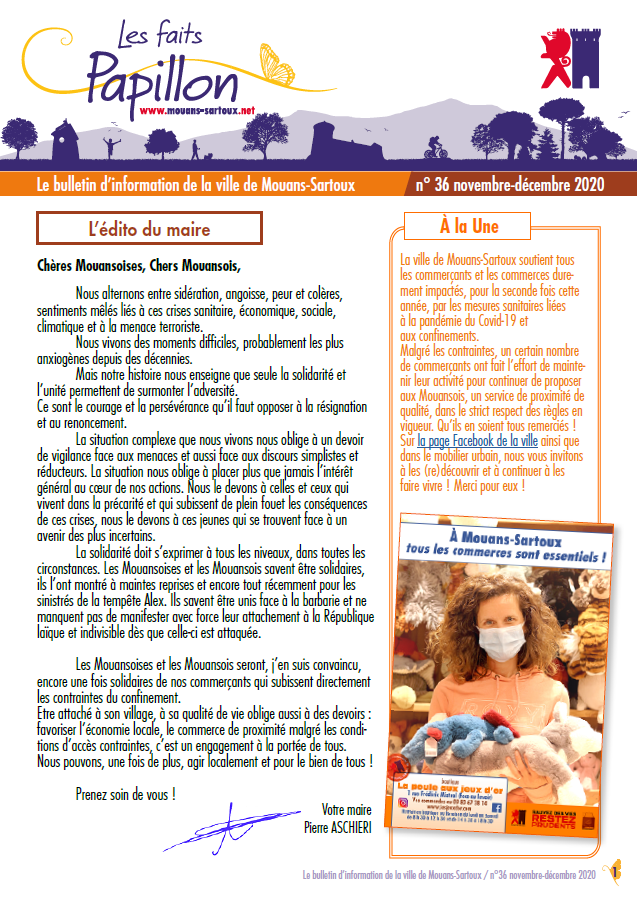 Les Faits Papillon N°36 (Novembre-Décembre 2020)