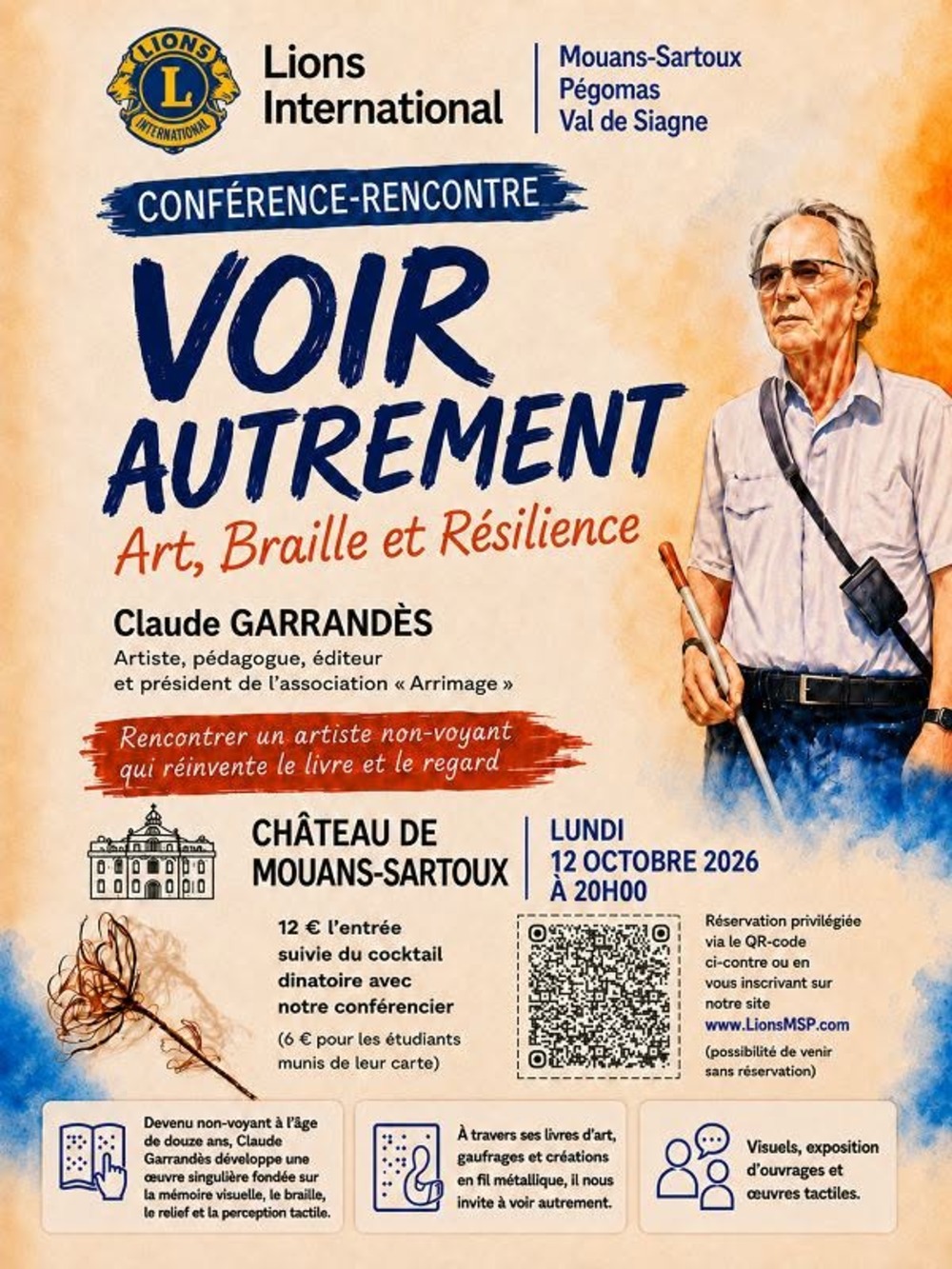 CONFERENCE-RENCONTRE « VOIR AUTREMENT » : ART, BRAILLE ET RESILIENCE